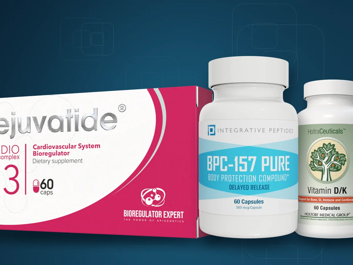 About Integrative Peptides 1 About Integrative Peptides: peptide supplements, bioregulators and Holtraceuticals bottles