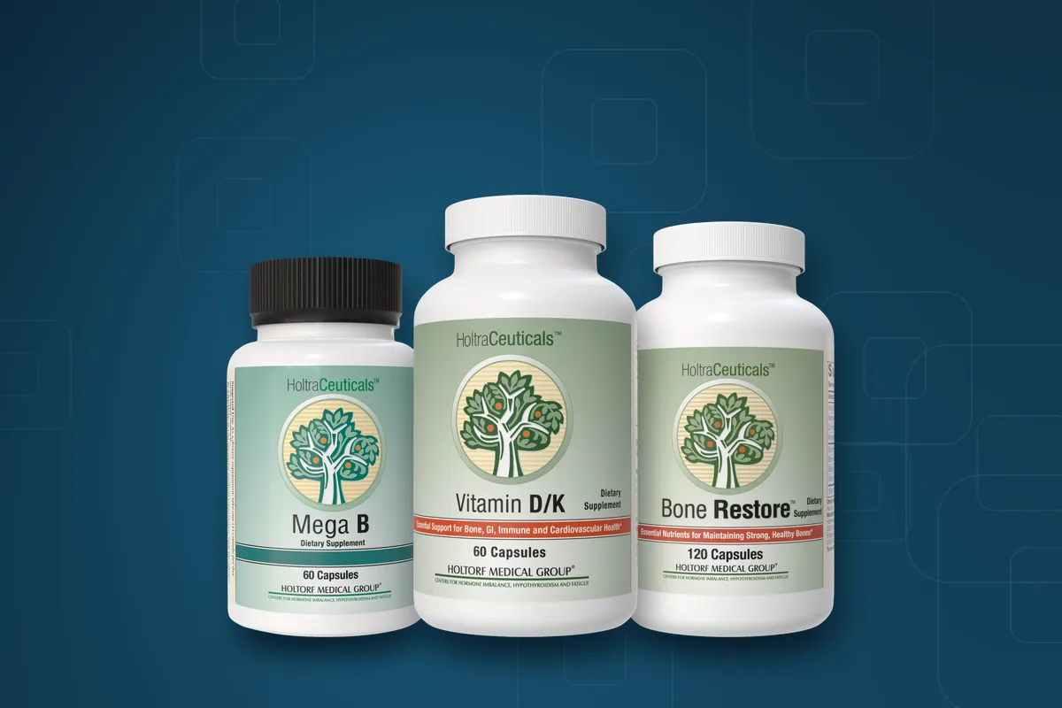 Integrative Peptides 21 Integrative Peptides Holtraceuticals vitamin D3 K2, Mega B and Bone Restore