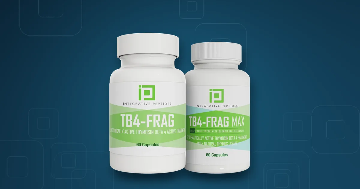 Integrative Peptides TB-500 Frag and Frag Max capsules